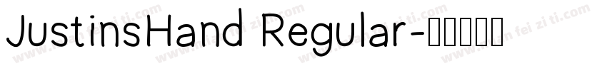 JustinsHand Regular字体转换